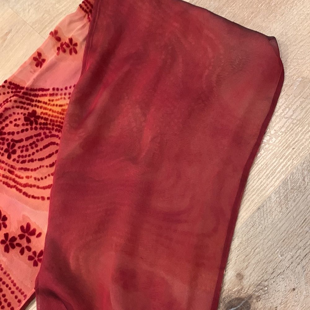 Hand Painted Silk & Velvet Scarf - Picture 9 of 9
